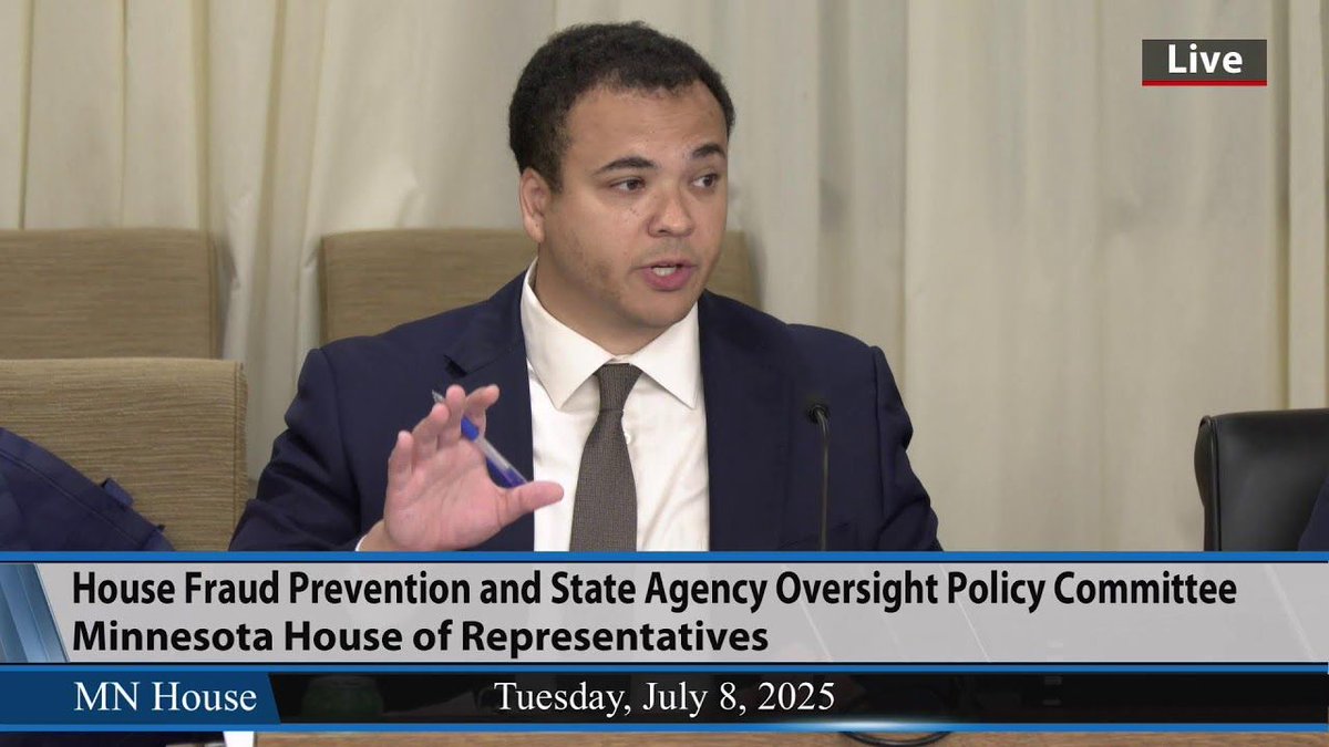 MNHouseInfo's tweet image. Coverage of the #mnhouse Fraud Prevention and State Agency Oversight Policy Committee — LIVE now on HTV1🔴
Watch on the House website house.mn.gov/live/1 and YouTube youtube.com/live/2WWPTNzB-…
#mnleg