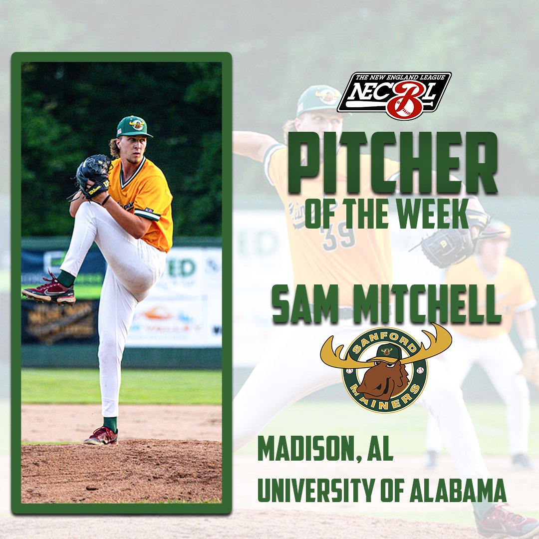 The New England League (@thenecbl) on Twitter photo π¨Week 5 Weekly Award SWEEP!π¨
<a href="/Sanford_Mainers/">Sanford Mainers</a>' <a href="/BSencaj/">Brendan Sencaj</a> (<a href="/BentleyBaseball/">Bentley Baseball</a>) and <a href="/SamMitchell0414/">Sam Mitchell</a> (<a href="/AlabamaBSB/">Alabama Baseball</a>) have been tabbed the NECBL Week 5 Player and Pitcher of the Week! π
Read for more ‡οΈ
π°-tinyurl.com/mw866c5u
#NECBL #TheNewEnglandLeague π¨Week 5 Weekly Award SWEEP!π¨
<a href="/Sanford_Mainers/">Sanford Mainers</a>' <a href="/BSencaj/">Brendan Sencaj</a> (<a href="/BentleyBaseball/">Bentley Baseball</a>) and <a href="/SamMitchell0414/">Sam Mitchell</a> (<a href="/AlabamaBSB/">Alabama Baseball</a>) have been tabbed the NECBL Week 5 Player and Pitcher of the Week! π
Read for more ‡οΈ
π°-tinyurl.com/mw866c5u
#NECBL #TheNewEnglandLeague