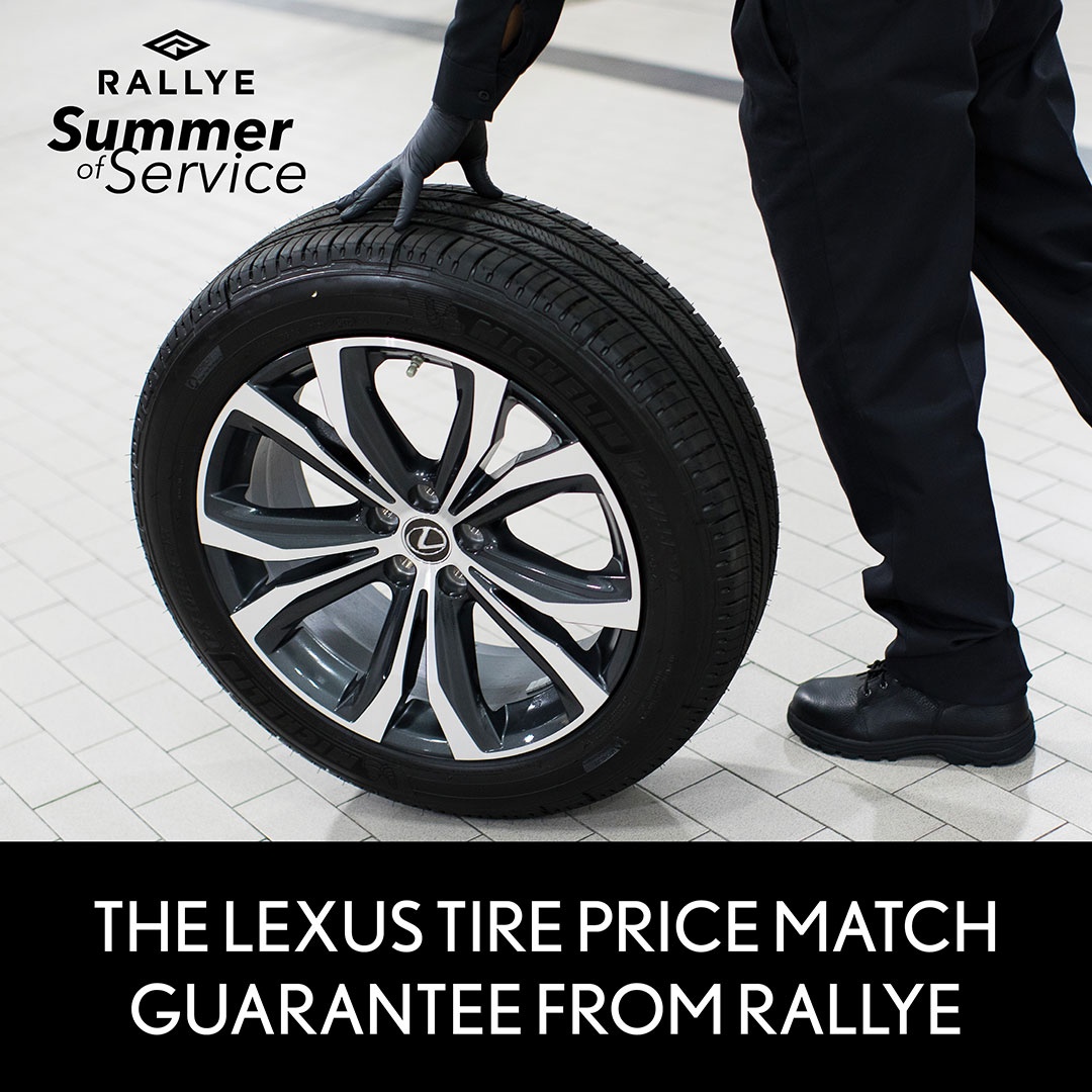 rallyelexus's tweet photo. Present a lower-priced quote from an eligible competitor within 30 days of your tire purchase and Rallye Lexus will refund the difference. See a Rallye Lexus Service Consultant for complete details by calling 516-676-4000 or going to https://t.co/COsM3I8LxS https://t.co/2ROcZoAWQW