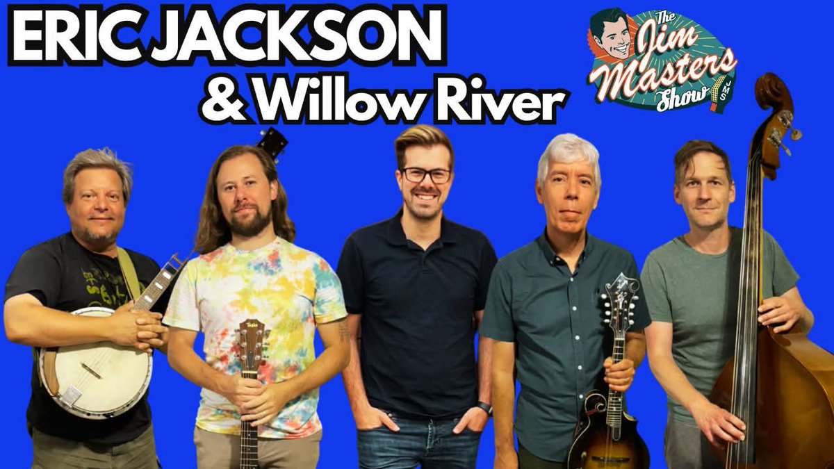 Today! Eric Jackson lead singer and founder of the popular alt-country, bluegrass band, Eric Jackson &amp; Willow River joins us at 8p ET 7p CT 5p PT.  Watch here: youtube.com/jimmasterstv  #thejimmastersshow #jimmasterstv #ericjackson #ericjacksonandwillowband #interview #today