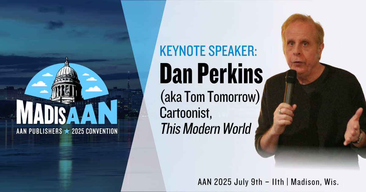 AltWeeklies's tweet image. Dan Perkins—better known as Tom Tomorrow—is the brilliant mind behind This Modern World, the iconic alt-weekly comic that’s been skewering politics, power, and absurdity since the age of fax machines.
#MadisAAN #AAN2025 #TomTomorrow #AANPublishers