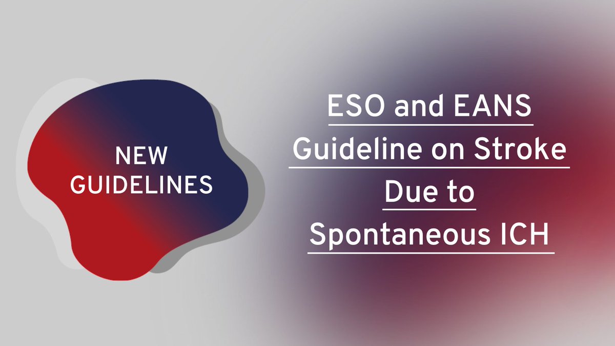 European Stroke Org (@esostroke) on Twitter photo The new ESO–EANS guideline on intracerebral haemorrhage outlines best practice for acute care, surgery, and blood pressure control.
🔗 Read the guideline: journals.sagepub.com/doi/10.1177/23…
#Stroke #ESOC2025 #ICH #VoiceOfStroke #ESOGuidelines <a href="/EANSonline50/">European Association of Neurosurgical Societies</a> The new ESO–EANS guideline on intracerebral haemorrhage outlines best practice for acute care, surgery, and blood pressure control.
🔗 Read the guideline: journals.sagepub.com/doi/10.1177/23…
#Stroke #ESOC2025 #ICH #VoiceOfStroke #ESOGuidelines <a href="/EANSonline50/">European Association of Neurosurgical Societies</a>