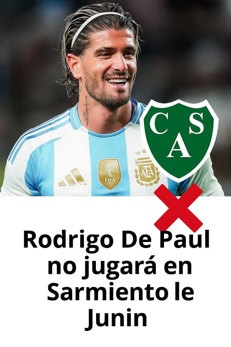desmiento (@desmientotodo) on Twitter photo Rodrigo De Paul NO jugará en Sarmiento de Junín.
Lamentablemente, el mediocampista ya tiene un acuerdo con el Inter de Miami, por lo que esta negociación queda totalmente descartada.
info <a href="/gastonedul/">Gastón Edul</a> . Rodrigo De Paul NO jugará en Sarmiento de Junín.
Lamentablemente, el mediocampista ya tiene un acuerdo con el Inter de Miami, por lo que esta negociación queda totalmente descartada.
info <a href="/gastonedul/">Gastón Edul</a> .