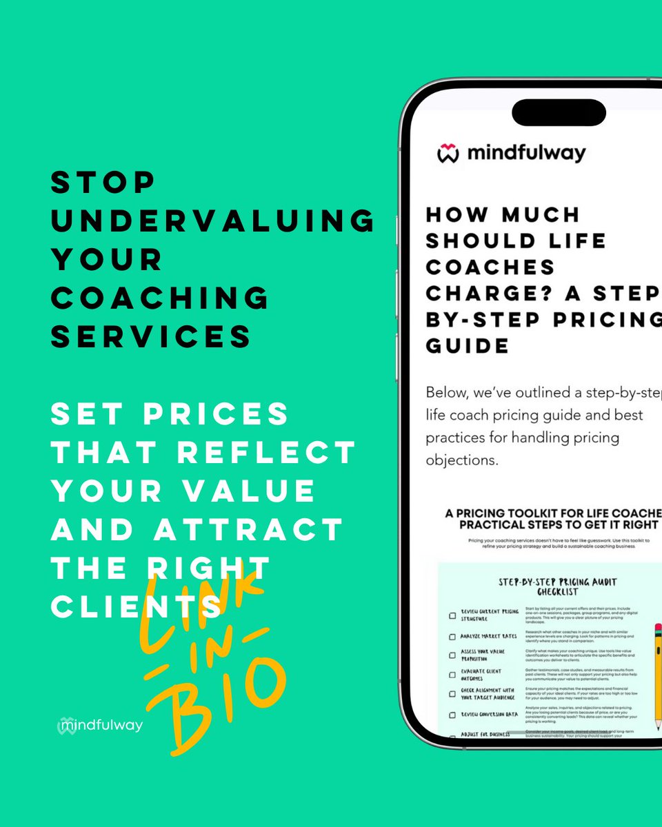 CoachingRedef's tweet photo. Most life coaches either:

• Undercharge and burn out
• Overcharge and lose clients
• Price randomly and hope for the best

Check out our article on how to find your pricing sweet spot.

Free pricing toolkit download included.

Link in the comments 👇 https://t.co/RZQ1smifqO