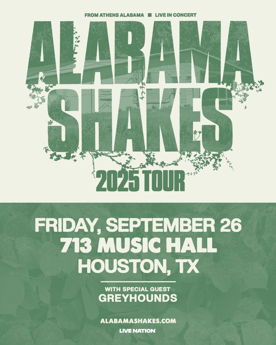 The wait is almost over! We’re counting down the days until Alabama Shakes takes the stage at 713 Music Hall on Friday, September 26th! 

Which song are you most excited to hear live?

🎫: livemu.sc/45Zclxc