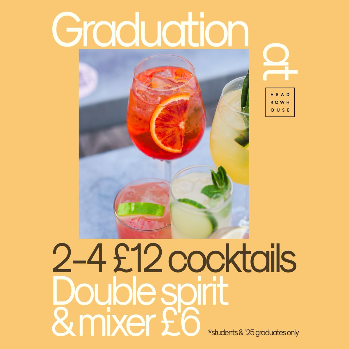 Congrats class of 25! Grab a post graduation drink (or five) at your fave spot in town 🥂