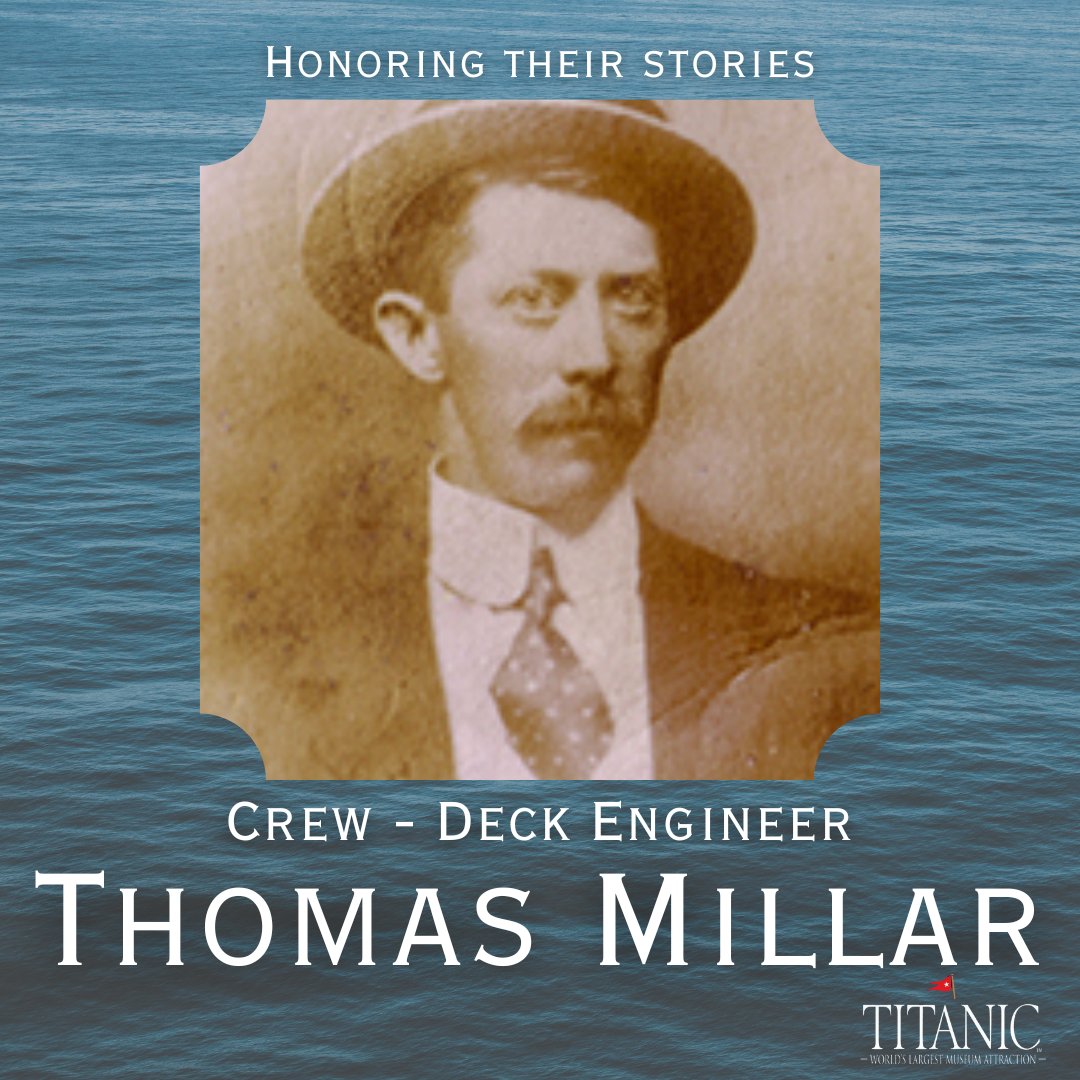 Thomas Millar, a Titanic engineer, left Belfast with dreams of reuniting with his sons, giving them two pennies with a promise. He perished in the sinking, but his legacy of love and sacrifice lives on. ⚓️💔 #TitanicMuseumAttraction #TitanicHistory #RMSTitanic