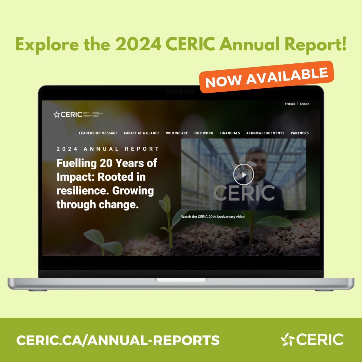 Just launched: CERIC’s 2024 Annual Report – Fuelling 20 Years of Impact: Rooted in resilience. Growing through change. 🌱 

Discover the impact of the past year — and how we’re helping shape the next 20 → bit.ly/45Z8gZS
