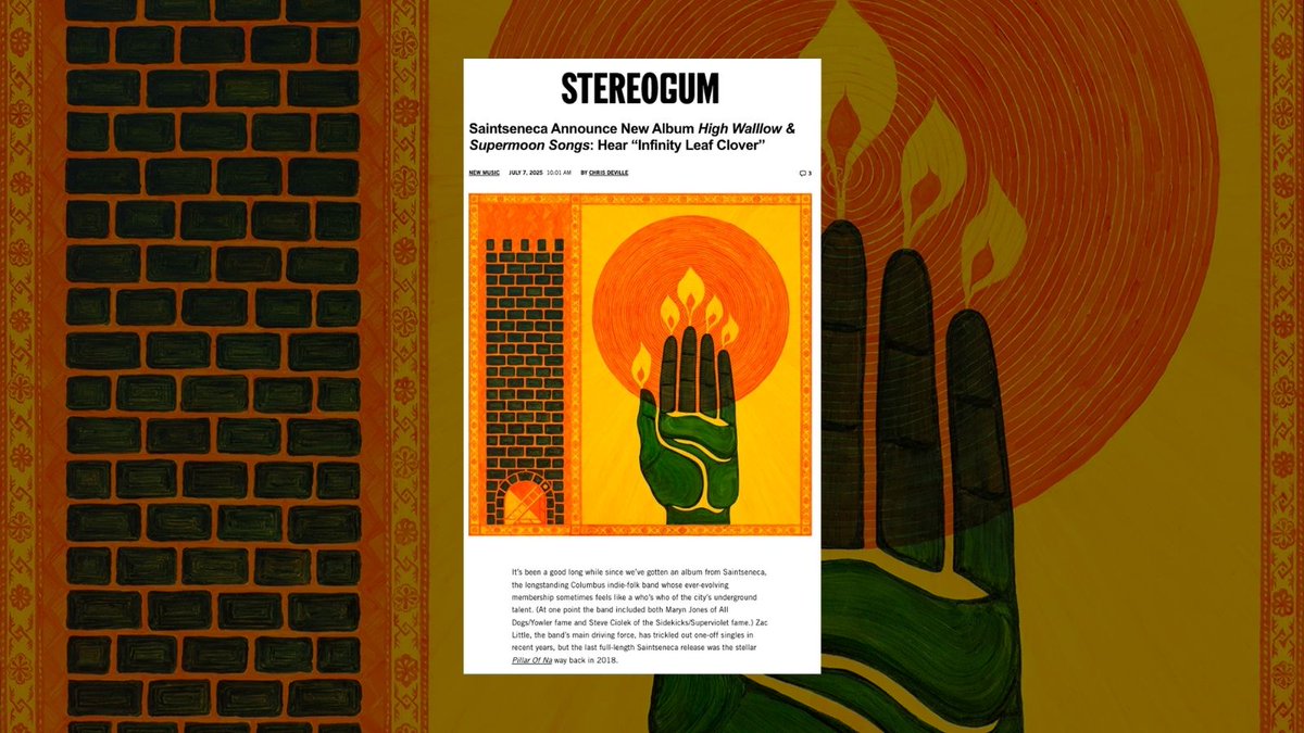 MissingPieceGrp's tweet image. Saintseneca have announced their first album in 7 years &apos;Highwalllow &amp;amp; Supermoon Songs&apos; that will arrive on October 31 via their new label home @Lameorecords. Read more here: stereogum.com/2314356/saints… , brooklynvegan.com/saintseneca-an…