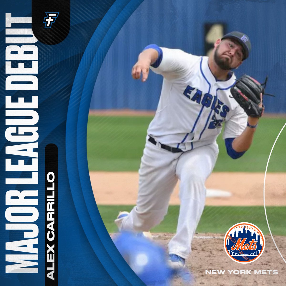 FaulknerATHL's tweet image. Eagle takes flight in Queens. Congrats to Alex Carrillo on getting called up to the New York Mets as Faulkner’s third big leaguer!