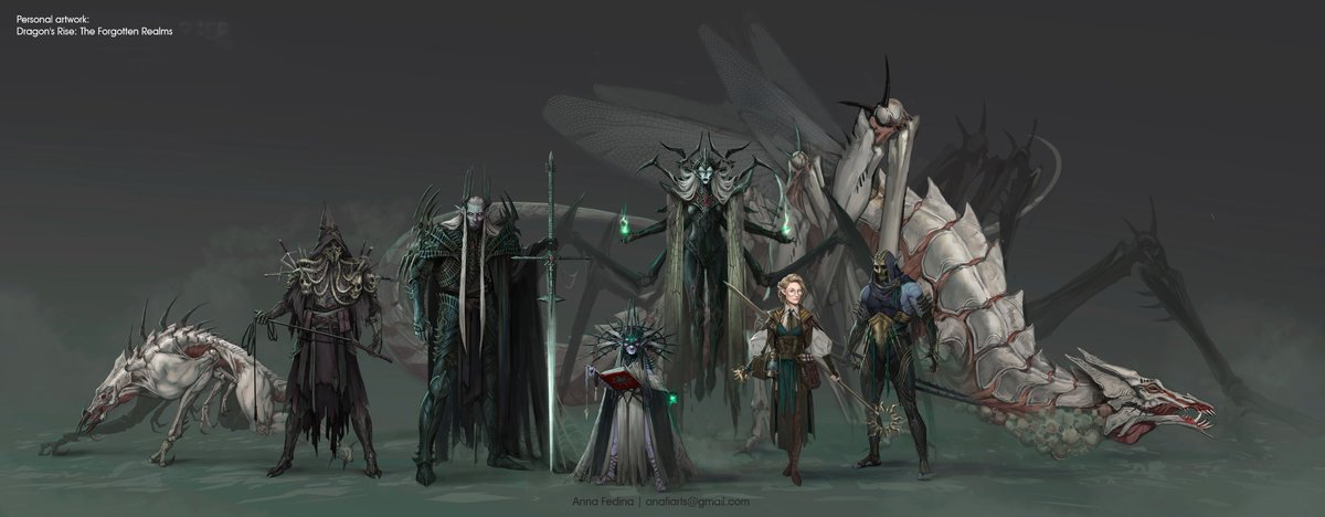 anafigreen's tweet image. Hello #portfolioday! ✨
I am Ana, character concept artist working in games. Clients include Blizzard Entertainment, Critical Role, Gunfire Games, Sharkmob and Bioware.
Currently doing freelance, but my dream is to join a big game studio making RPG/action games one day 😄