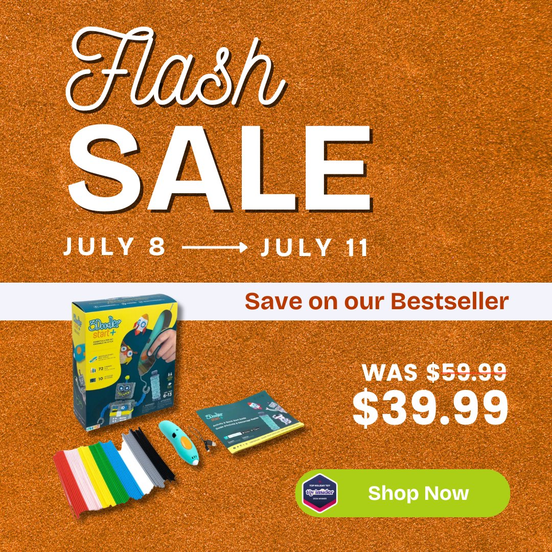 🚨 Flash Sale Live NOW!

Enjoy 33% off Start+ through July 11—ready, set, doodle!

the3doodler.com/products/start…