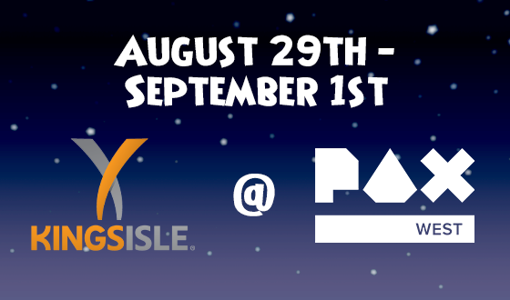 We’re so excited to announce that KingsIsle will be going to PAX West August 29th through September 1st! 🎉

We hope to see you there! Stay tuned for more details. kingsisleblog.com/2025/07/08/kin… #PAXWest