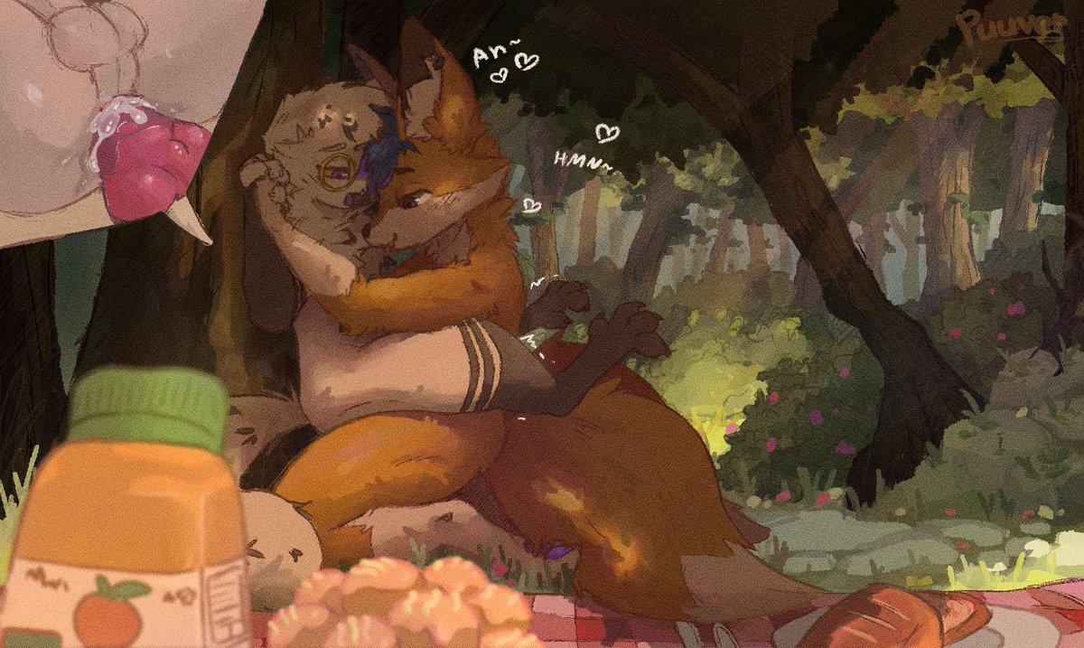 a little picnic together

Illustration for <a href="/Snowy_Delights/">❄️ IcyFrost ❄️</a>  and <a href="/2TailedFennecAD/">2TailedFennec</a> Thank youu so much!! ^w^