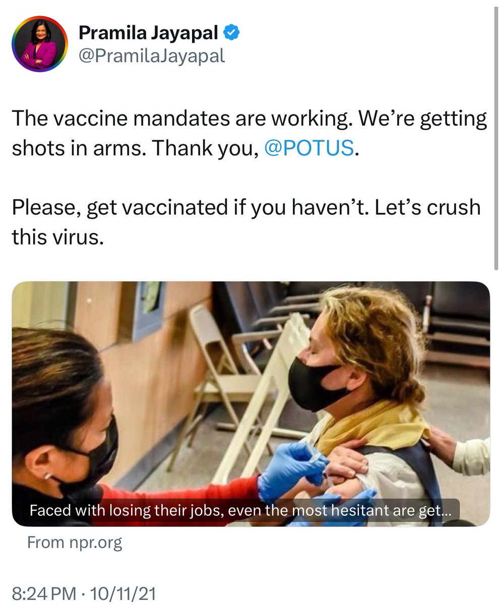 She’s concerned about the government making medical decisions. lol