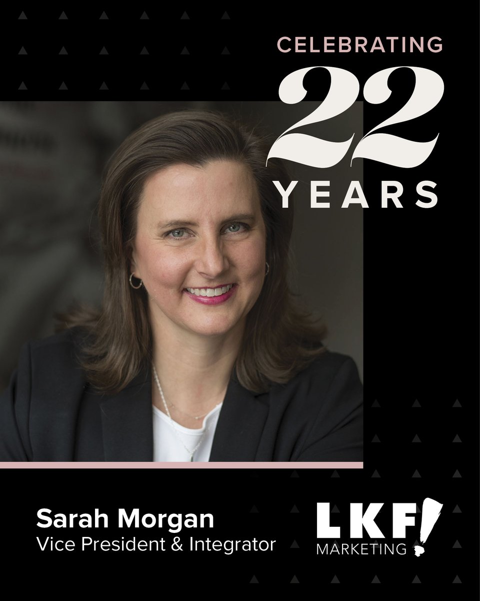 It’s been 22 years since Sarah Morgan first impressed us with her organized brain &amp; expert use of highlighters. 📝 Since then, she’s continued to impress us, &amp; earlier this year, she officially became our Vice President &amp; Integrator!

Happy #workanniversary, Sarah!