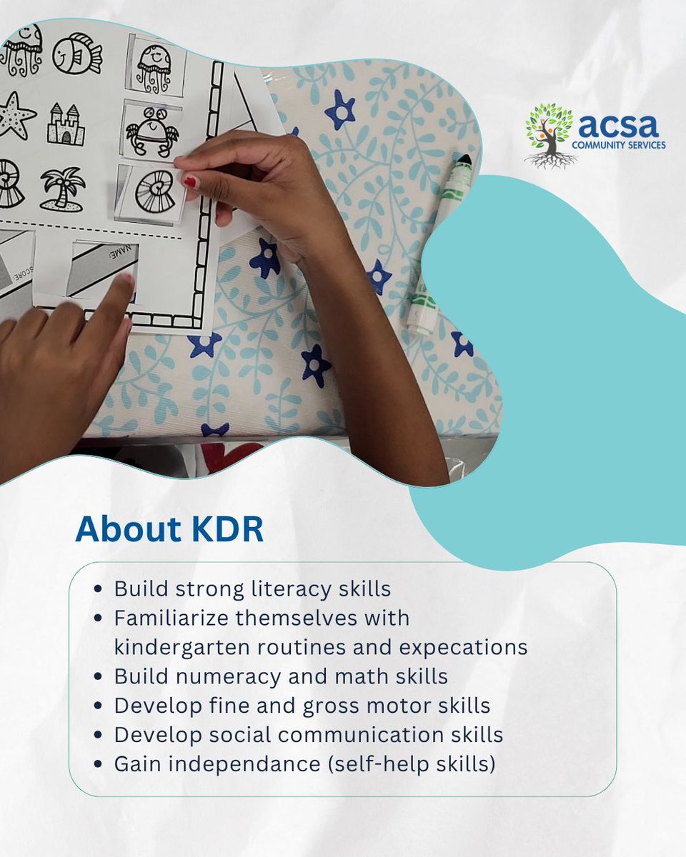 ☀️IS YOUR CHILD READY FOR KINDERGARTEN?☀️

Registration is now open for ACSA’s Kindergarten Readiness Program 2025 for session 2 &amp; 3!
forms.gle/T8326BJoE4d2R9… 
👆Click the link to register👆
For other inquiries, email fhaleema@acsa.ca. 
#TorontoChildcare #Scarbto #TorontoNonProfit