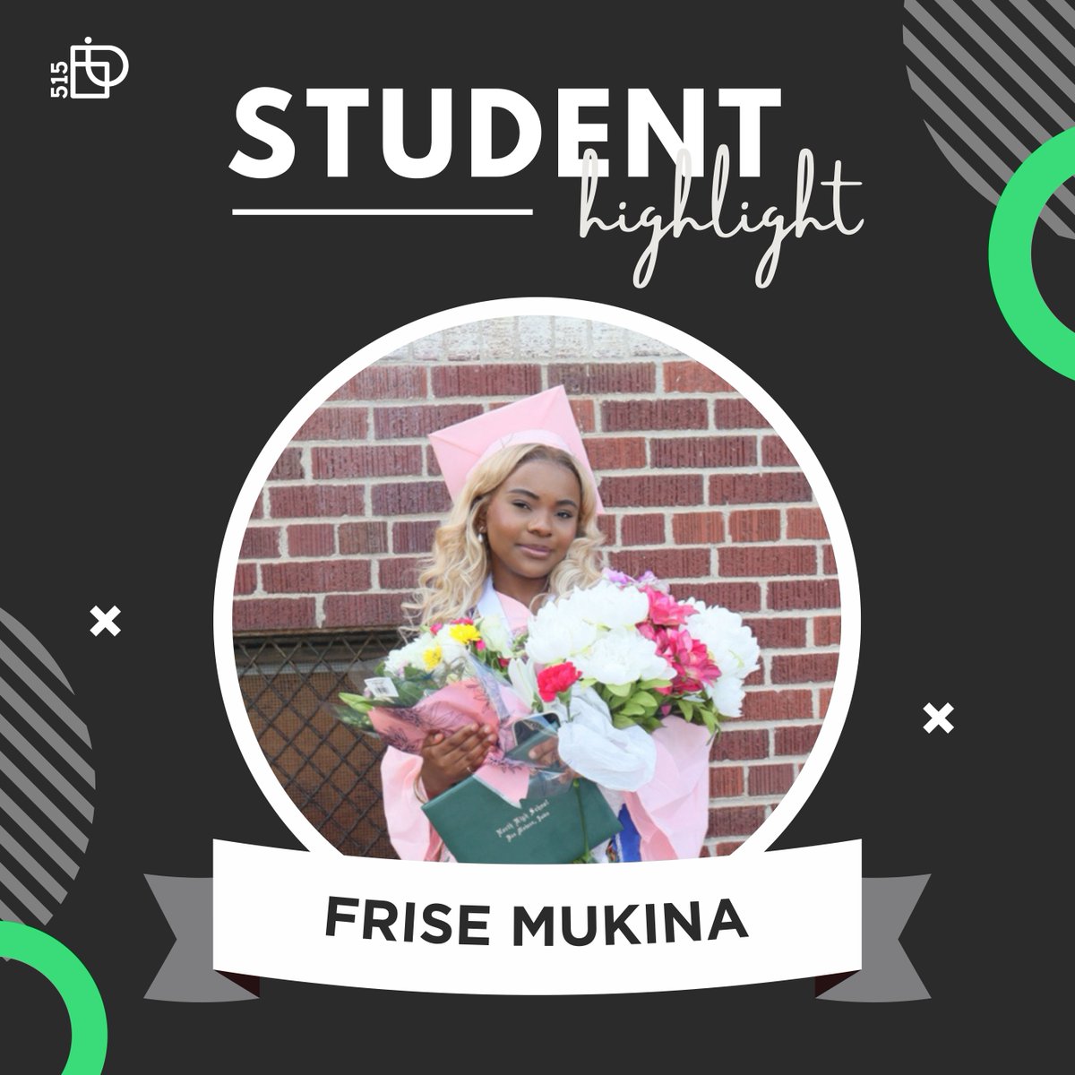 Pi515 Graduate Spotlight 🎓

Frise is headed to Iowa State University on a full-ride scholarship, where she’ll be majoring in Finance! We can’t wait to see all the amazing things she’ll accomplish on this next chapter of her journey!

#Pi515 #GraduateSpotlight