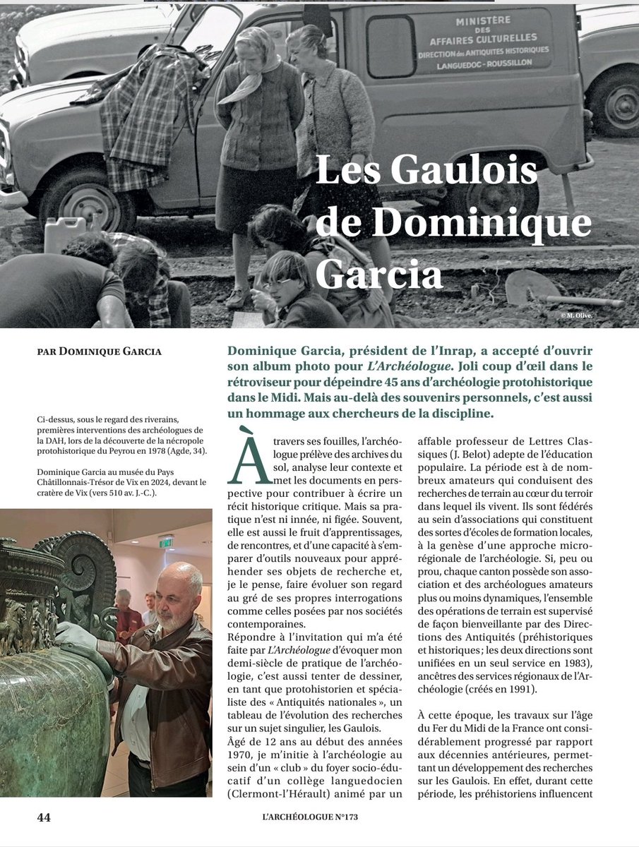 GarciaDInrap's tweet image. Dépeindre un demi-siècle d'archéologie protohistorique était la commande de la revue L'Archéologue
et des éditions Marion Charlet qui mettent aujourd'hui cet article en accès libre :
leseditionsmarioncharlet.fr/2025/07/08/un-…