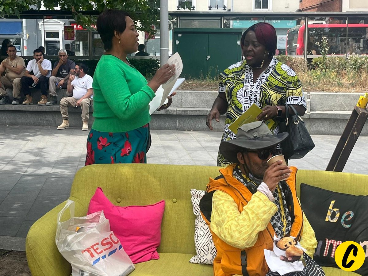 Camerados_org's tweet image. Our Public Living Room showed up in Woolwich for #CoProductionWeek 2025—and so did the people! Despite the council’s doubts, folks stopped by for a chat and stayed a while in the main square (not Hipsterville!). We even had permission!—unnerving!  
#WeAreCamerados