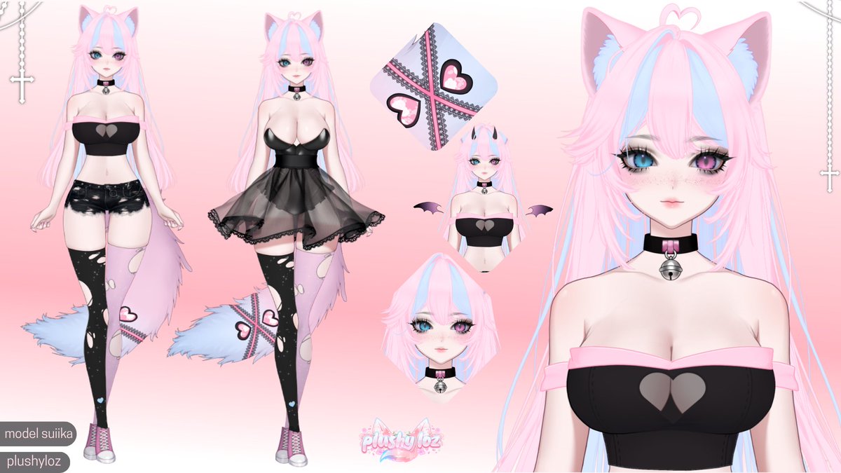PlushyLoz's tweet image. Hii, I'm Plushy or can call me plush or loz ☠🎀✖
Comfy gothy kitty, plays variety of games and loves to hang out.. loves pinks blacks and greys
🖤twitch.tv/plushyloz
🖤discord.gg/7FgqquVSAg
≽^• ˕ • ྀི≼
#vtuber #envtuber #vtuberuprising #suiika