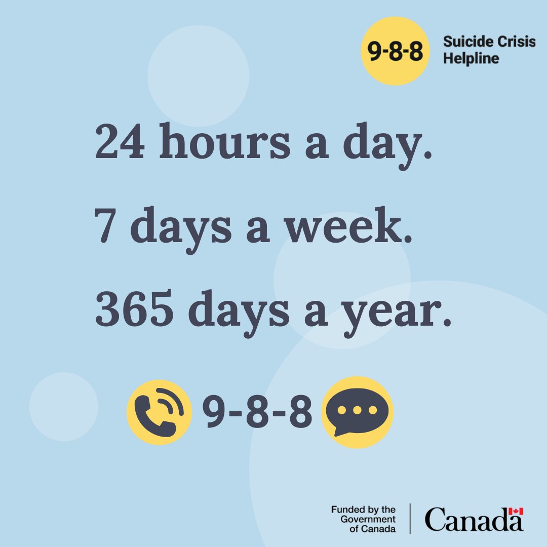 The school year is over and summer vacation has begun, but for some people that also means they don’t have their usual support system. If you’re feeling overwhelmed this summer, call or text 9-8-8. A responder is just three digits away, 24/7, anywhere in Canada. #988Canada