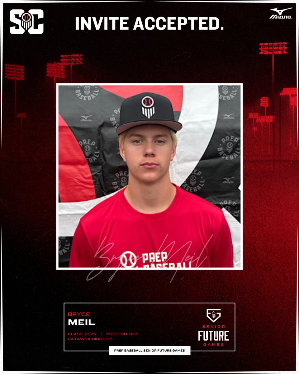 Prep Baseball South Carolina (@prepbaseball_sc) on Twitter photo INVITE ACCEPTED
'26 RHP Bryce Meil will join #TeamCarolina at the #PBSFG25
<a href="/BryceMeil/">Bryce Meil</a> | <a href="/CatawbaRidgeBSB/">Catawba Ridge Baseball ๐</a>
Profile: loom.ly/h3cHCbQ INVITE ACCEPTED
'26 RHP Bryce Meil will join #TeamCarolina at the #PBSFG25
<a href="/BryceMeil/">Bryce Meil</a> | <a href="/CatawbaRidgeBSB/">Catawba Ridge Baseball ๐</a>
Profile: loom.ly/h3cHCbQ