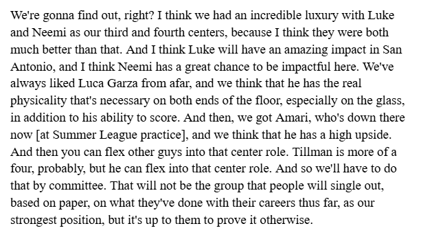 JackSimoneNBA's tweet image. Brad Stevens on what he thinks of the Celtics' center position heading into next year:
"We're gonna find out."