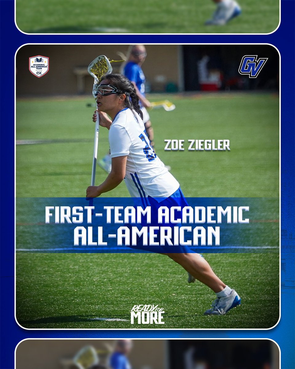GVSU Womens Lacrosse (@gvsuwlax) on Twitter photo Congratulations to Zoe Ziegler on being selected to the College Sports Communicators First-Team <a href="/AcadAllAmerica/">Academic All-Americaยฎ, selected by CSC</a>! ๐
#ReadyForMore | #AnchorUp | #beELITE Congratulations to Zoe Ziegler on being selected to the College Sports Communicators First-Team <a href="/AcadAllAmerica/">Academic All-Americaยฎ, selected by CSC</a>! ๐
#ReadyForMore | #AnchorUp | #beELITE