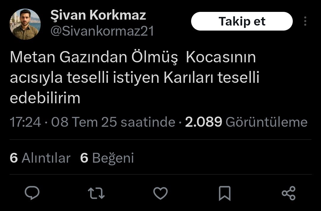 Maydemir (@mftaydem2) on Twitter photo Şehitlerimize ve şehit ailelerimize dil uzatan bu gibi alçakça paylaşımı yapanlara karşı;
TC devletini yönetenleri göreve davet ediyorum.
Bu kabul edilemez. Damarımıza basanları durdurun!
#ŞehidimeSaygı 🇹🇷
<a href="/SiberayEGM/">Siberay</a>
<a href="/EmniyetGM/">Türk Polis Teşkilatı</a>
<a href="/adalet_bakanlik/">T.C. Adalet Bakanlığı</a>
<a href="/yilmaztunc/">Yılmaz TUNÇ</a>
<a href="/AliYerlikaya/">Ali Yerlikaya</a> Şehitlerimize ve şehit ailelerimize dil uzatan bu gibi alçakça paylaşımı yapanlara karşı;
TC devletini yönetenleri göreve davet ediyorum.
Bu kabul edilemez. Damarımıza basanları durdurun!
#ŞehidimeSaygı 🇹🇷
<a href="/SiberayEGM/">Siberay</a>
<a href="/EmniyetGM/">Türk Polis Teşkilatı</a>
<a href="/adalet_bakanlik/">T.C. Adalet Bakanlığı</a>
<a href="/yilmaztunc/">Yılmaz TUNÇ</a>
<a href="/AliYerlikaya/">Ali Yerlikaya</a>