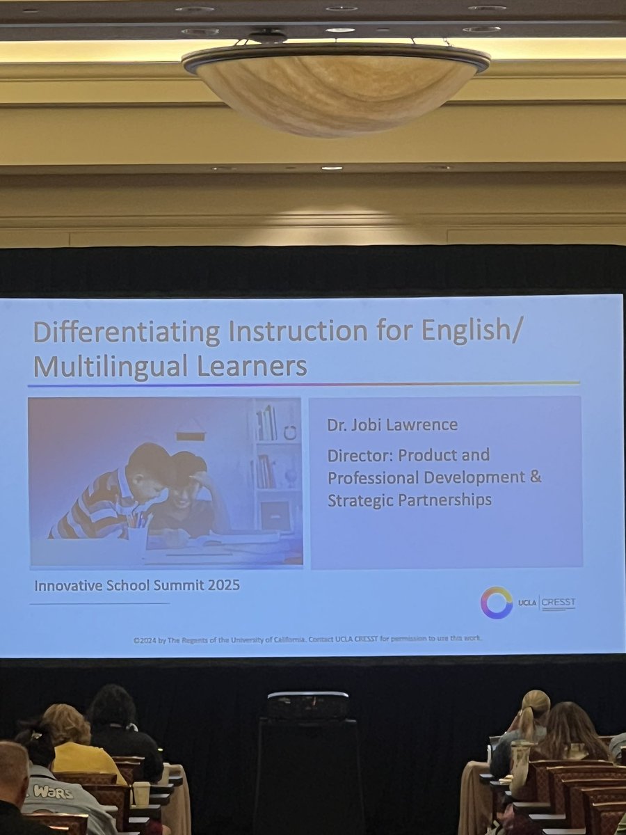 Innovative Schools Summit underway! My first session Differentiating Instruction for English/Multilingual Learners!