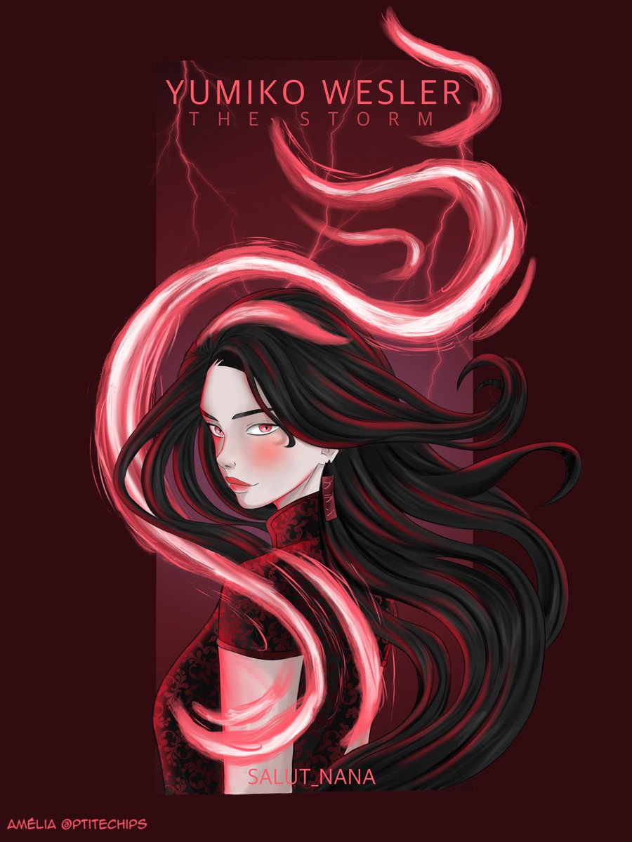 Fanart de Yumiko Wesler 💨🌩️💋 perso de Salut_nana <a href="/SevenwandsRP/">SevenWands</a> #gtarp #sevenwands #fanart