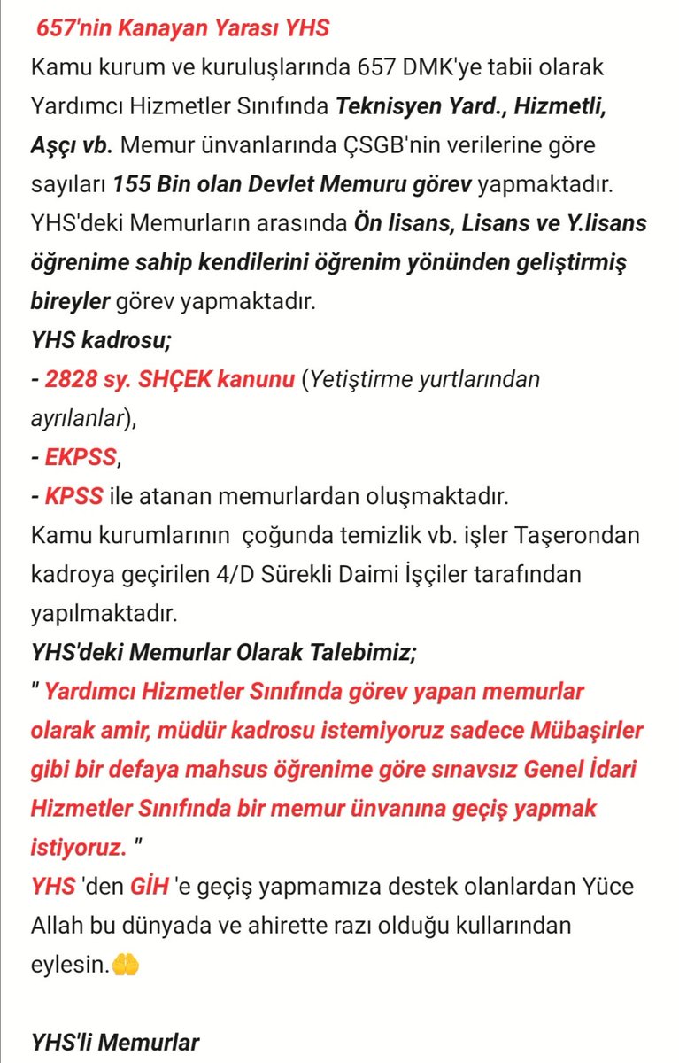 <a href="/mvhasanozturk/">Hasan ÖZTÜRK</a> <a href="/hasanozturkmen/">Hasan Öztürkmen</a> <a href="/melih_meric/">Melih Meriç</a> <a href="/ilhamiOzcanAygn/">İlhami Özcan AYGUN</a> <a href="/mguzelmansurchp/">Mehmet GÜZELMANSUR</a> <a href="/avsbulbul/">Süleyman Bülbül</a> <a href="/asyanikomeroglu/">Ayşe Sibel Yanıkömeroğlu</a> <a href="/inanakgunalp/">İnan Akgün Alp</a> Sn vekillerim, #YardımcıHizmetlerSınıfı'nda görevli memurlara destek olduğunuz için size çok teşekkür ediyorum.
Destek olanlardan allah razı olsun.