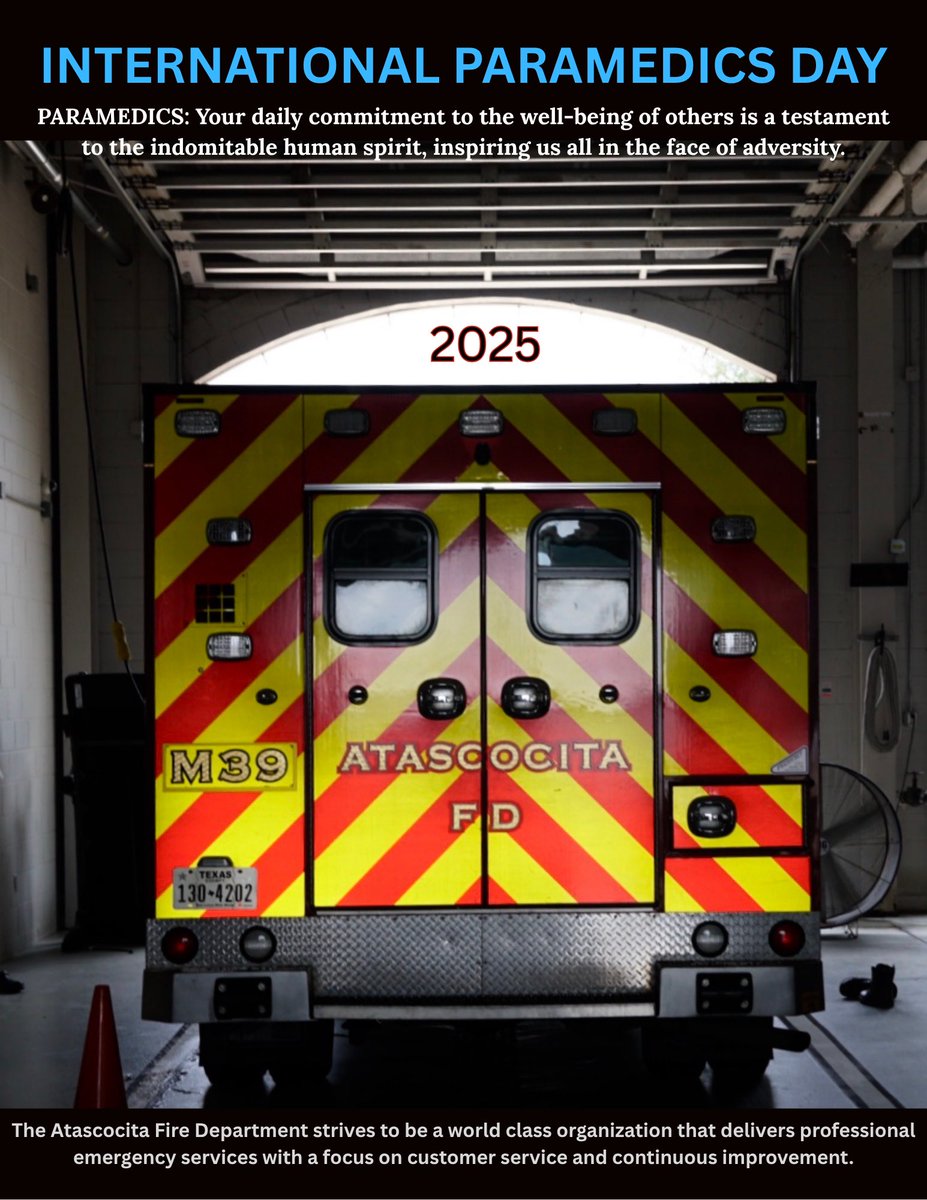 AVFDOEM's tweet image. Today is a day of recognition of the tireless service of paramedics around the world.  It’s not clear how they manage to rise to the occasion day in and day out, but there’s no doubt that their service makes the world a better place.   #unityandcommunity #IPD2025…