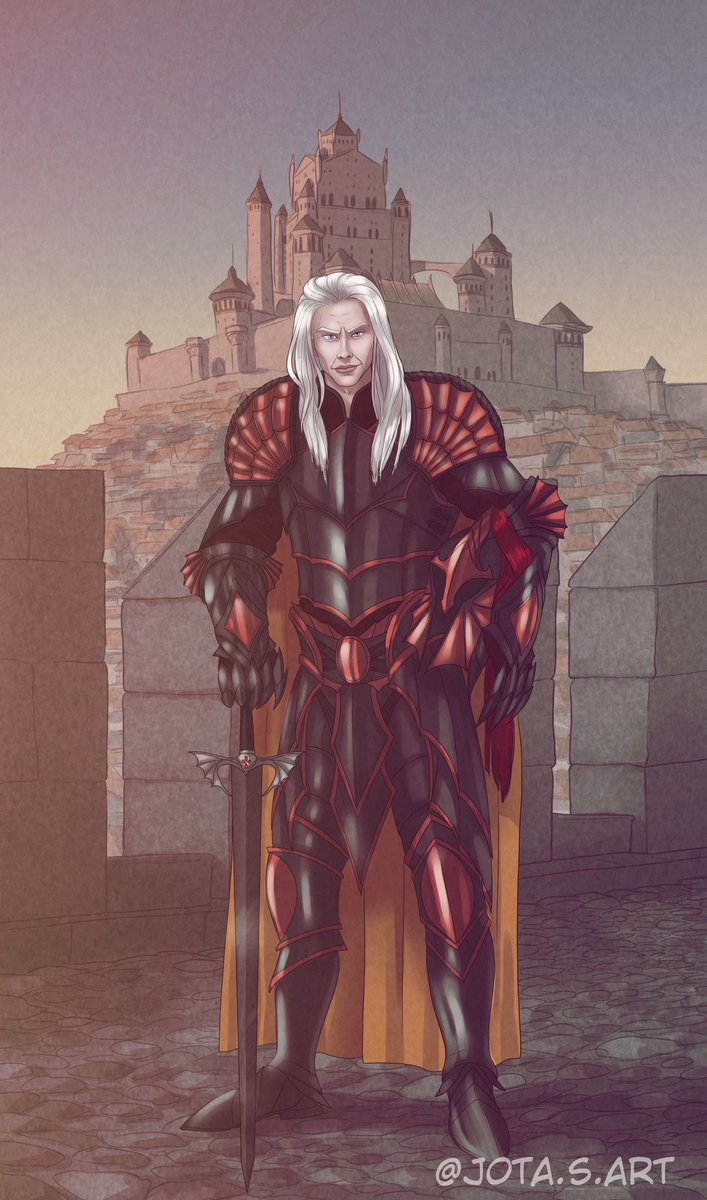 TargaryenArryn's tweet image. The newest part of a 3 Piece Series commissioned by me ❤️🖤
Part 1: Prince Daemon Targaryen, The Prince of the City- more characters coming soon😉
🎨 Art by the amazing Jota.S.Art (please follow him on IG)!