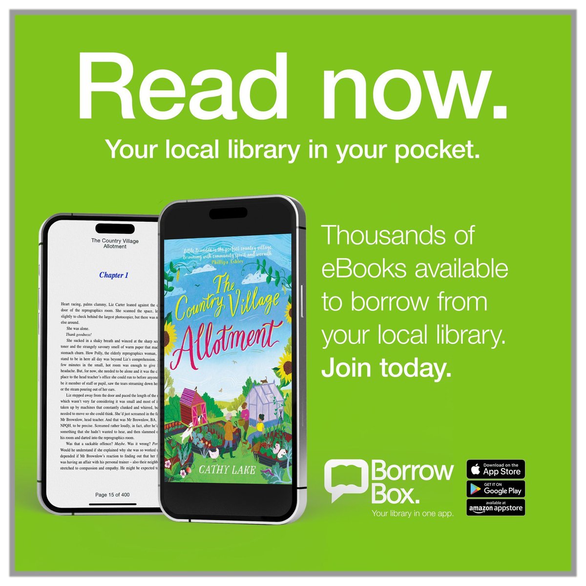 Warm your soul with The Country Village Allotment, as Cathy Lake weaves a heartwarming story of friendship, fresh starts, and the quiet magic of nature. A listen to brighten even the cloudiest day – find it on #BorrowBox now! 🥕 🌻 📚 📲 👉 buff.ly/3ytphta