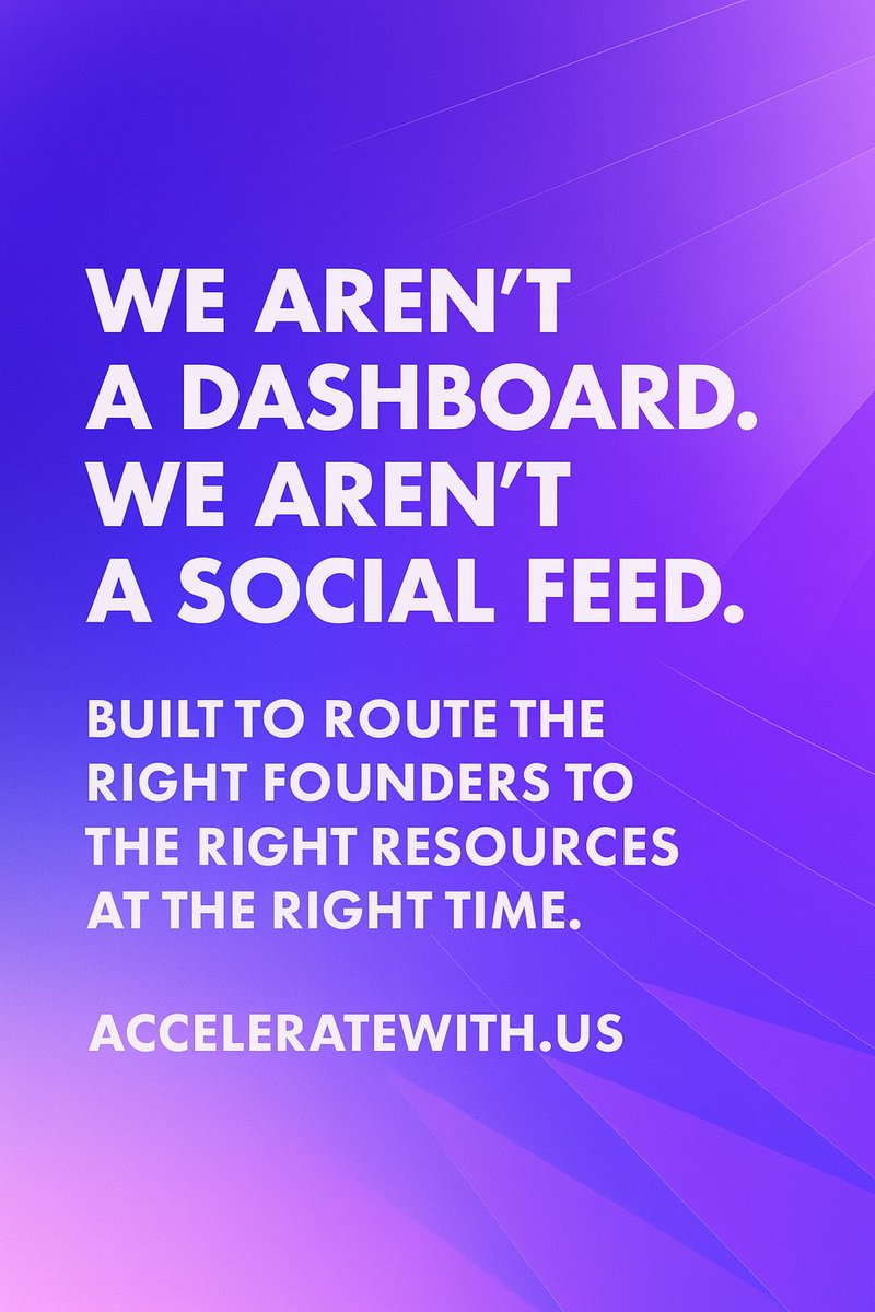 AccelerateWeb3's tweet image. Are you a web3 founder?
Do you need cofounders, connections, funding, more?
Come Accelerate With Us.
It's free, and we're manually onboarding the first 100 high quality web3 founders.
Comment below and I'll hook you up.