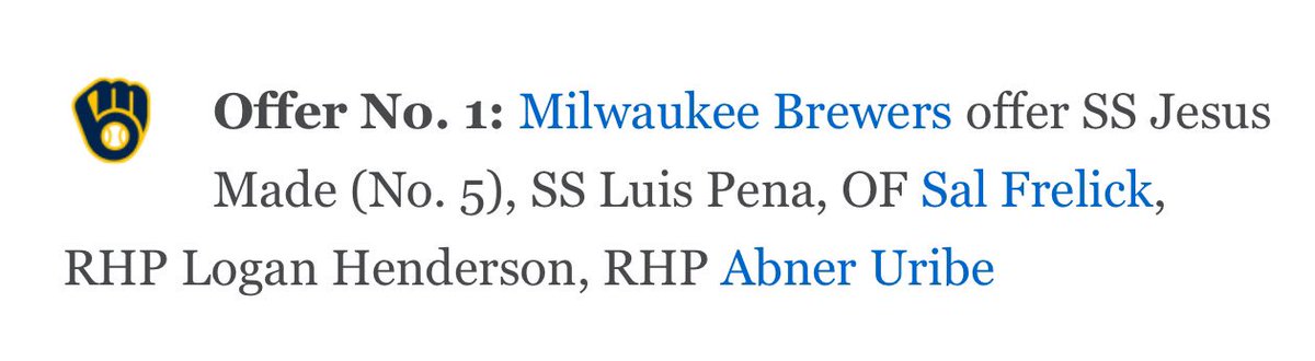 BrewPack8's tweet image. ESPN’s trade offer for Ronald Acuna Jr

Would you pull the trigger?