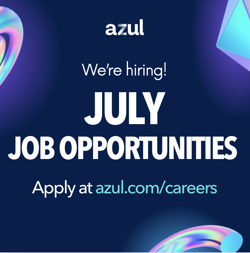 Azul (@azulsystems) on Twitter photo Know someone looking for their next adventure? New opportunities await this month! Check out our list of open positions for July and apply at:
 bit.ly/4lKQQ7Z, or check out the jobs section of our LinkedIn page!
 
#jobs #applynow #hiring #careers #azulcareers #openjobs Know someone looking for their next adventure? New opportunities await this month! Check out our list of open positions for July and apply at:
 bit.ly/4lKQQ7Z, or check out the jobs section of our LinkedIn page!
 
#jobs #applynow #hiring #careers #azulcareers #openjobs