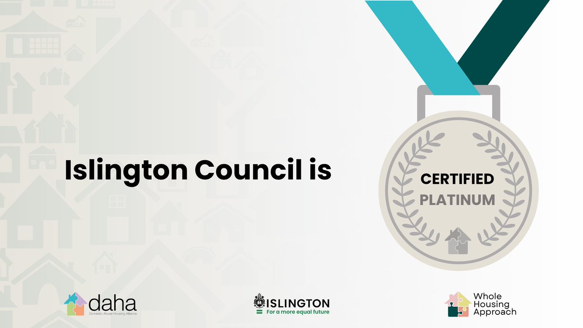 🚨 Huge congratulations to <a href="/IslingtonBC/">Islington Council</a> – the first London borough to achieve DAHA Platinum Accreditation! 🏆

This is a landmark moment for the <a href="/WholeHousing/">Whole Housing Approach (WHA)</a> Approach — a survivor-centred, justice-driven, partnership-led response to domestic abuse 
#DAHA 
dahalliance.org.uk/media-hub/news/