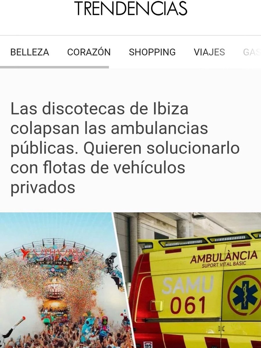 El servicio de ambulancias de Ibiza no puede más. Estaba diseñado para atender a los 163.000 vecinos de la isla, pero la avalancha de 3,6 millones de visitantes anuales lo ha puesto al borde del colapso.