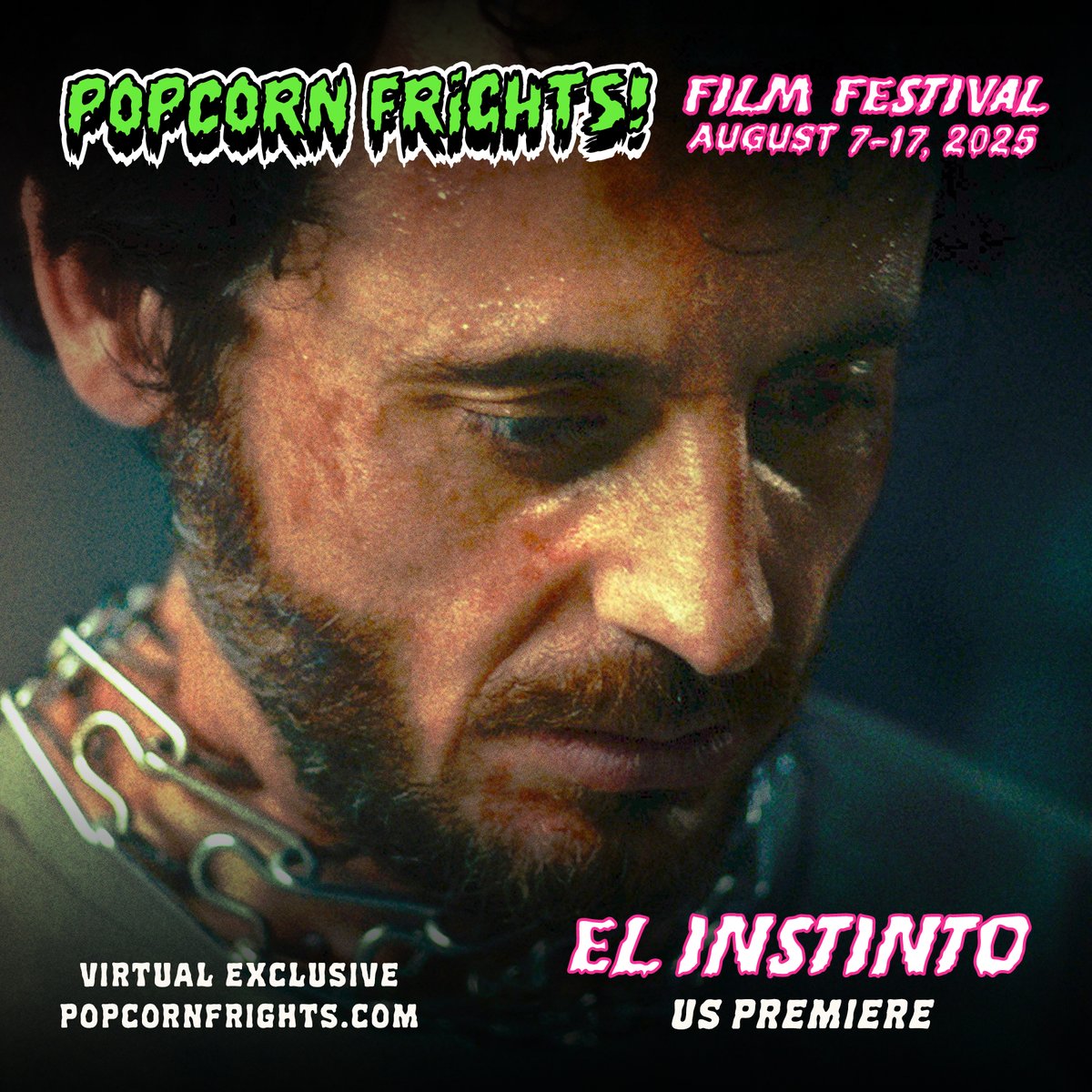 Popcorn Frights (@popcornfrights) on Twitter photo <a href="/thebrandonc85/">Brandon Christensen</a> <a href="/Shudder/">Shudder</a> <a href="/RogersonSean/">Sean Rogerson</a> <a href="/barbaracrampton/">Barbara Crampton</a> <a href="/LukeBarnett/">ʟᴜᴋᴇ ʙᴀʀɴᴇᴛᴛ</a> <a href="/thedrewpowell/">Drew Powell</a> <a href="/hanson375/">Brian Hanson</a> <a href="/Kayli_Fortun/">Kayli Fortun</a> <a href="/actressaratomko/">Sara Tomko</a> <a href="/lloydkaufman/">Lloyd Kaufman</a> <a href="/Troma_Team/">ᴛʀᴏᴍᴀ ᴇɴᴛᴇʀᴛᴀɪɴᴍᴇɴᴛ</a> <a href="/ToxicAvenger/">The Toxic Avenger Movie</a> <a href="/LinneaQuigley/">Linnea Quigley</a> <a href="/flickdirect/">FlickDirect</a> <a href="/filmarchive/">AGFA</a> <a href="/AaronBKoontz/">Aaron B Koontz</a> <a href="/beckandwoods/">Beck/Woods</a> <a href="/shanesimmons/">Shane Simmons</a> <a href="/ParamountScares/">Paramount Scares</a> <a href="/notslavvy/">Slavvy 🇺🇦</a> <a href="/MrDanielRoebuck/">Daniel Roebuck</a> <a href="/mherman_writer/">Michael Alan Herman</a> <a href="/robertpatrickT2/">Robert Patrick 🇺🇸</a> <a href="/JOHNNYPEMBERTON/">Johnny Pemberton</a> <a href="/utopiamovies/">UTOPIA</a> <a href="/chandlerriggs/">chandler riggs</a> <a href="/PatoValla82/">Patricio Valladares 🤘🏻</a> Ready for a savage mind trip? 🐾
EL INSTINTO follows a reclusive architect battling crippling agoraphobia whose last hope—a mysterious dog trainer—turns "therapy" into brutal ritual. Reality shatters in this savage descent into madness.
Tickets: popcornfrights.com/film/el-instin… <a href="/thebrandonc85/">Brandon Christensen</a> <a href="/Shudder/">Shudder</a> <a href="/RogersonSean/">Sean Rogerson</a> <a href="/barbaracrampton/">Barbara Crampton</a> <a href="/LukeBarnett/">ʟᴜᴋᴇ ʙᴀʀɴᴇᴛᴛ</a> <a href="/thedrewpowell/">Drew Powell</a> <a href="/hanson375/">Brian Hanson</a> <a href="/Kayli_Fortun/">Kayli Fortun</a> <a href="/actressaratomko/">Sara Tomko</a> <a href="/lloydkaufman/">Lloyd Kaufman</a> <a href="/Troma_Team/">ᴛʀᴏᴍᴀ ᴇɴᴛᴇʀᴛᴀɪɴᴍᴇɴᴛ</a> <a href="/ToxicAvenger/">The Toxic Avenger Movie</a> <a href="/LinneaQuigley/">Linnea Quigley</a> <a href="/flickdirect/">FlickDirect</a> <a href="/filmarchive/">AGFA</a> <a href="/AaronBKoontz/">Aaron B Koontz</a> <a href="/beckandwoods/">Beck/Woods</a> <a href="/shanesimmons/">Shane Simmons</a> <a href="/ParamountScares/">Paramount Scares</a> <a href="/notslavvy/">Slavvy 🇺🇦</a> <a href="/MrDanielRoebuck/">Daniel Roebuck</a> <a href="/mherman_writer/">Michael Alan Herman</a> <a href="/robertpatrickT2/">Robert Patrick 🇺🇸</a> <a href="/JOHNNYPEMBERTON/">Johnny Pemberton</a> <a href="/utopiamovies/">UTOPIA</a> <a href="/chandlerriggs/">chandler riggs</a> <a href="/PatoValla82/">Patricio Valladares 🤘🏻</a> Ready for a savage mind trip? 🐾
EL INSTINTO follows a reclusive architect battling crippling agoraphobia whose last hope—a mysterious dog trainer—turns "therapy" into brutal ritual. Reality shatters in this savage descent into madness.
Tickets: popcornfrights.com/film/el-instin…