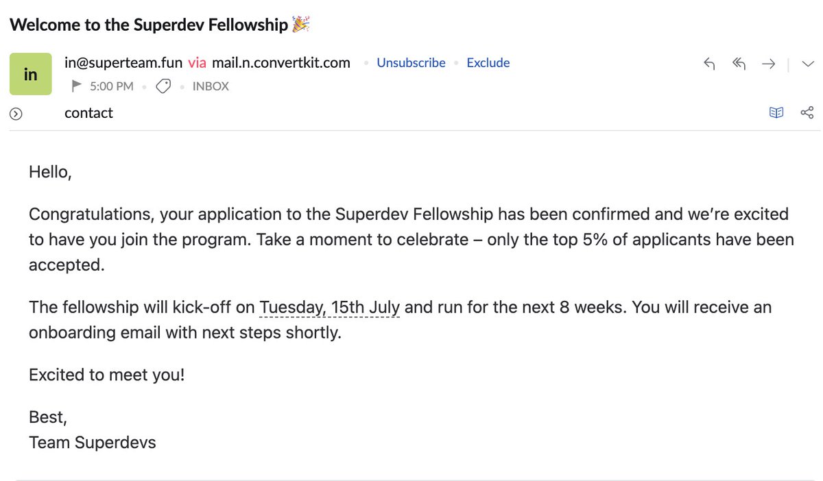 vivekvt_'s tweet image. Just got accepted into the Solana Superdev Fellowship! 🚀 Only top 5% of applicants make it in - feeling incredibly grateful and excited to start this 8-week journey on July 15th @kirat_tw @SuperteamIN @SuperteamCAN @superteam