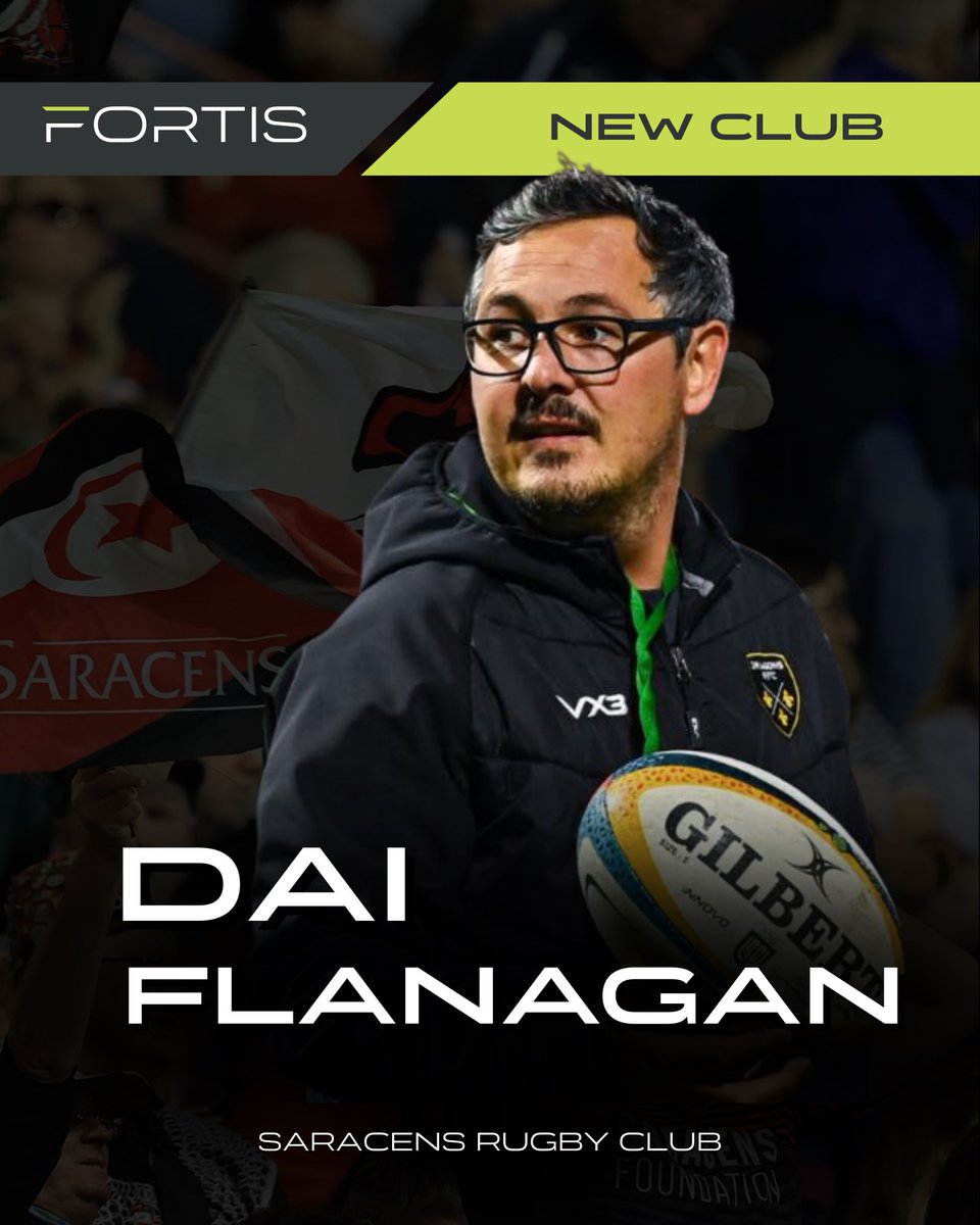 FORTISSPORTSG's tweet image. Fortis client Dai Flanagan, former head coach of @dragonsrfc , has joined @Saracens as the English Premiership side's new attack coach🏉
#TeamFortis #WeGoBeyond