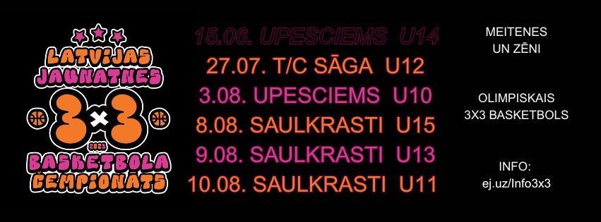 Latvijas Jaunatnes 3×3 basketbola čempionāts atsāksies ar U12 un U10 grupas turnīriem Pierīgā 3x3.basket.lv/latvijas-jauna…