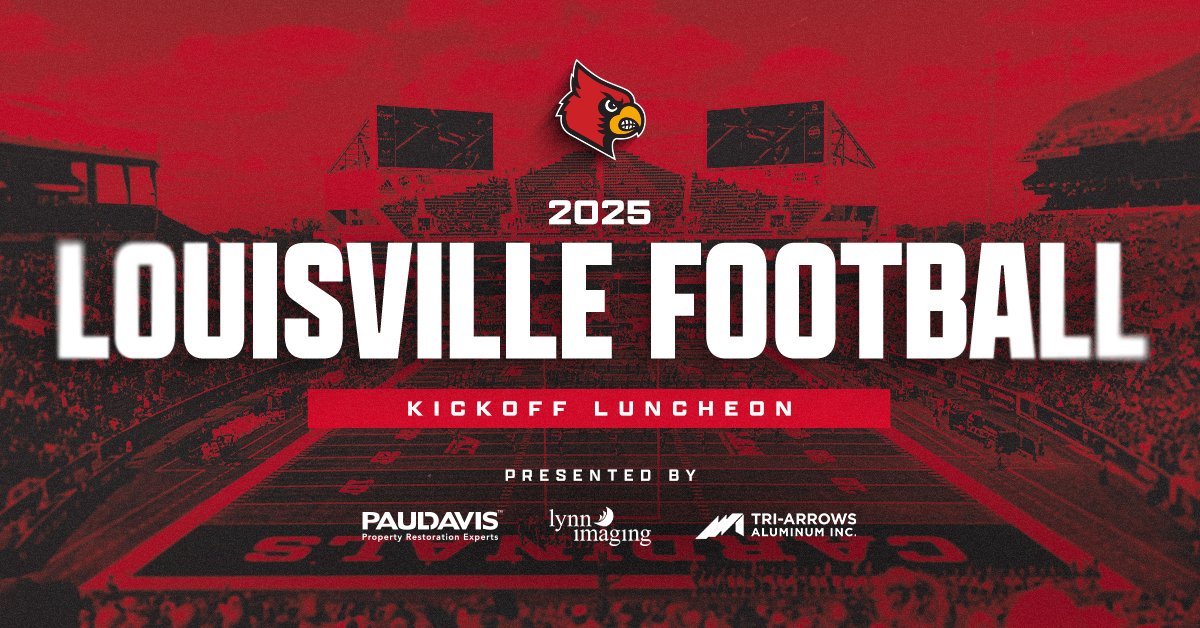 LouisvilleFB's tweet image. Join us for the 2025 Kickoff Luncheon!
Tickets: uofl.me/4kw2Qt1
#GoCards