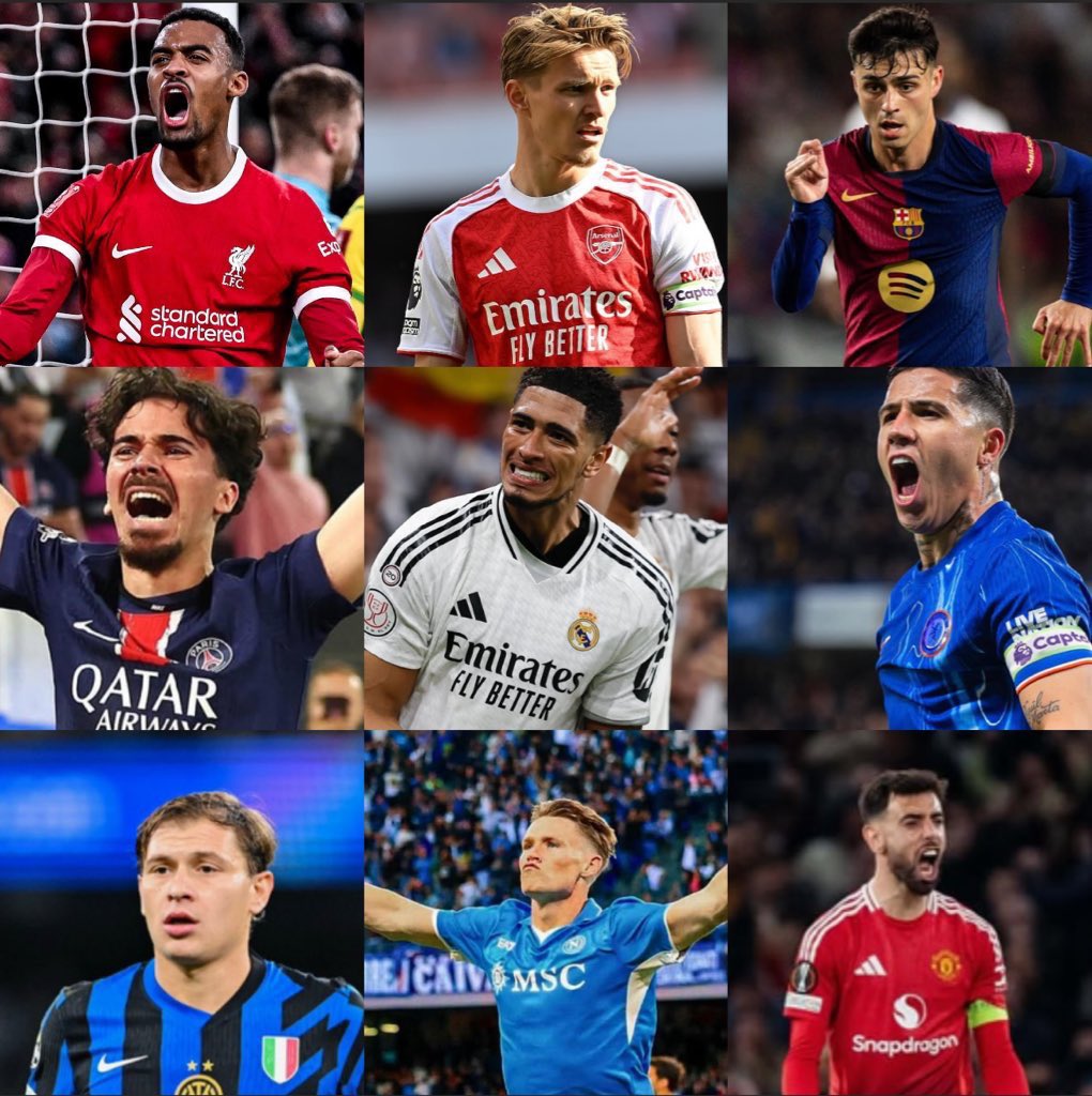 You can only pick 1 from each row to make ur midfield trio