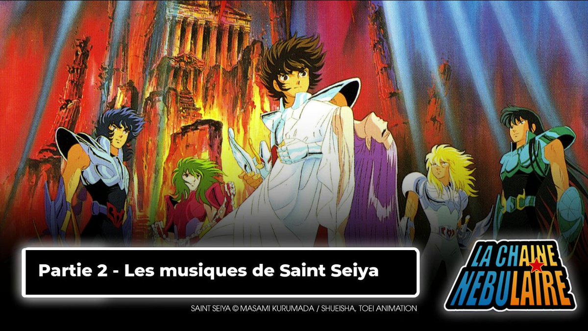Et voilà, c'est fait, la seconde la partie autour des musiques de Saint Seiya sort aujourd'hui. Un grand merci à <a href="/Gory_77/">Gérald Ory</a> pour son aide précieuse. 

Et merci pour tout Mr Seiji Yokoyama. #ChaineNébulaire 

youtube.com/watch?v=4K-YQ5…
youtube.com/watch?v=4K-YQ5…