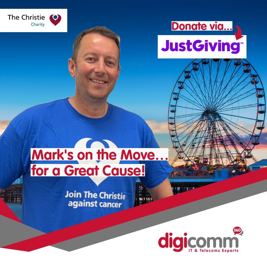 IT'S THIS WEEKEND! 🚴‍♂️ Mark's on the Move… for a Great Cause! 🚴‍♂️

If you’d like to cheer him on and support an amazing cause, you can donate via his JustGiving page here: justgiving.com/page/markpolli… 🙌

#TeamDigicomm #ManchesterToBlackpool #BikeRideForChristies 🚴‍♂️ 🎉 💪