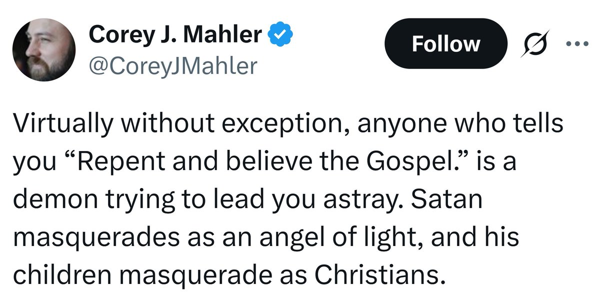 "The time is fulfilled, and the kingdom of God is at hand; repent and believe in the gospel.” - Jesus

Mahler hates some of the people made in God's image because he hates the Person whose image is on them.

If you follow him, it's not too late to stop and follow Christ instead.